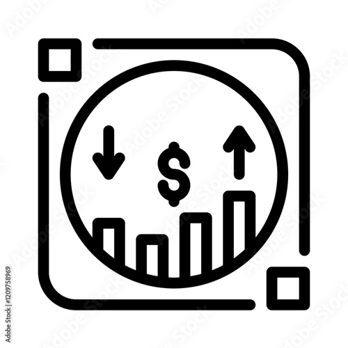 Icon Trade Exchange With Style Outline