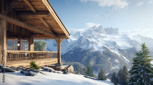 A photo of a Mountain Cabin