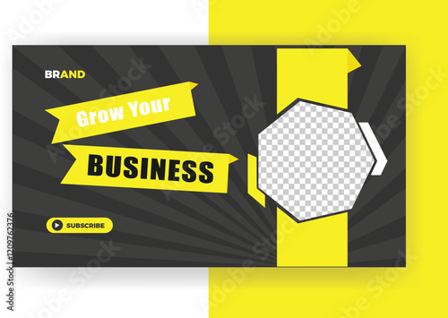 Digital marketing agency business YouTube  video thumbnail banner template design