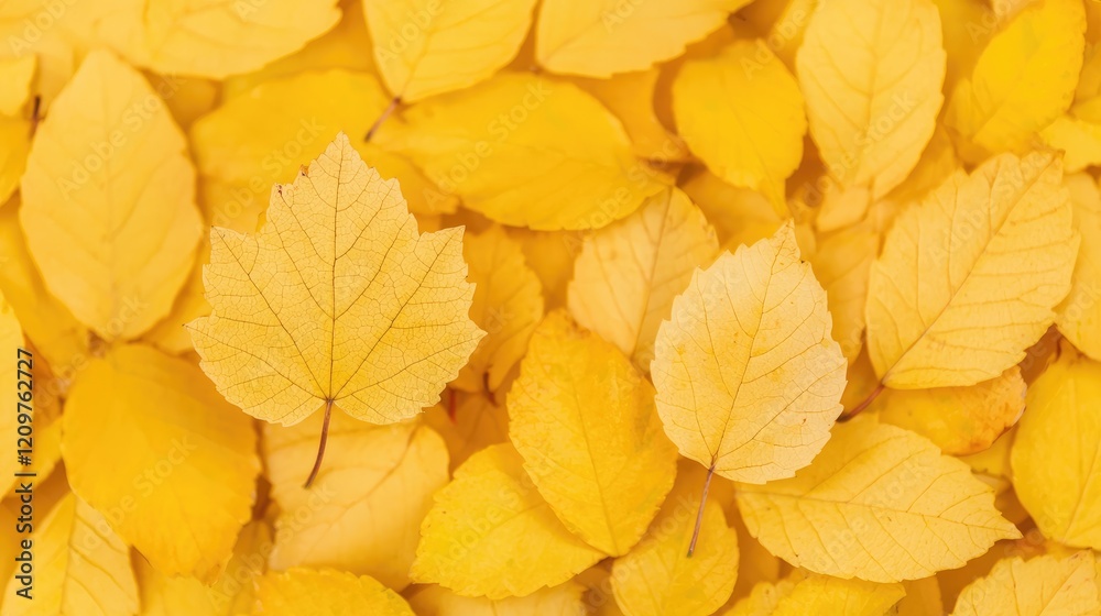 Golden autumn leaves background texture