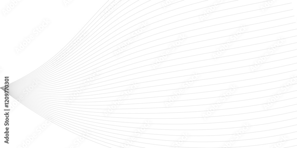 Fototapeta premium Abstract grey, white smooth element swoosh speed wave modern stream transparent background. Abstract wave line for banner, template, wallpaper background with wave design. Vector illustration