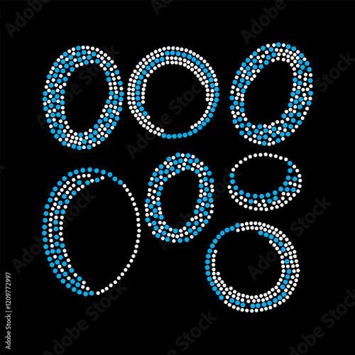 Rhinestone applique collar design for t-shirt or blouse hot-fix transfer. Abstract beautiful glitter applique rhinestone motif.	
