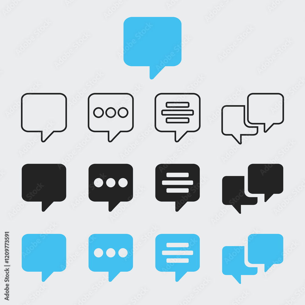 Messenger Icons Set Vector Background Messenger Icons Set Vector Background