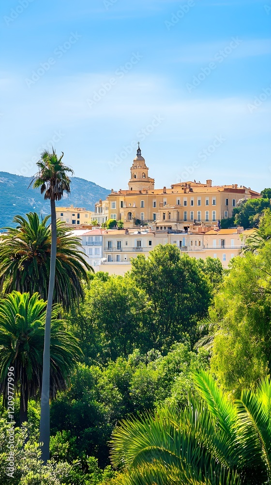 Iconic Historical Architecture in Ajaccio Surrounded by Lush Vegetation