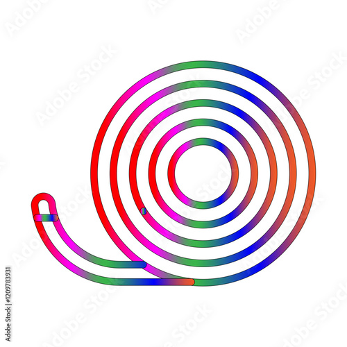 Hose line gradient icon