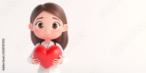 Caring Heart Cartoon: A swe...