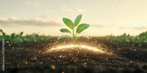 Seedling Sunrise: A vibrant...