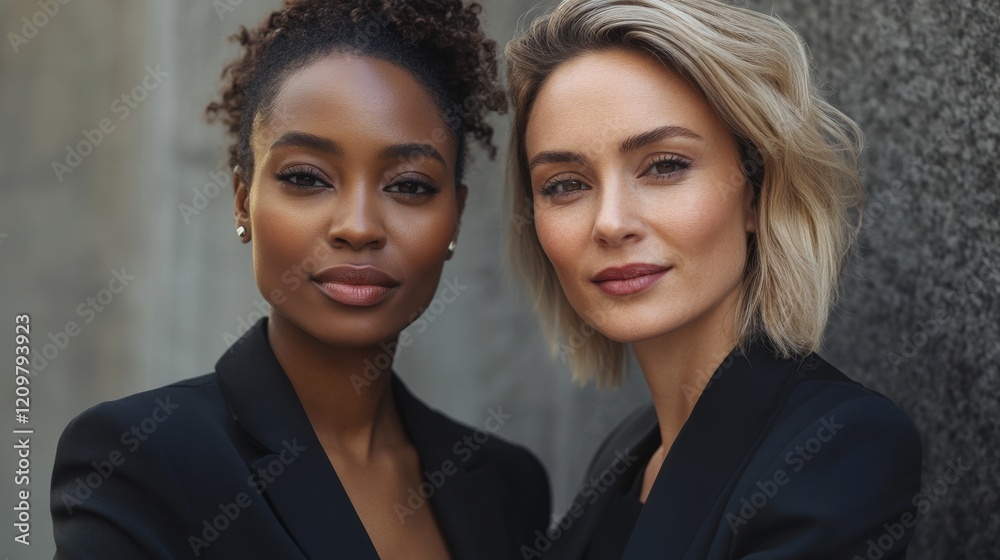 portrait of a 2 confident businesswomen --ar 16:9 --style raw portrait of a 2 confident businesswomen --ar 16:9 --style raw