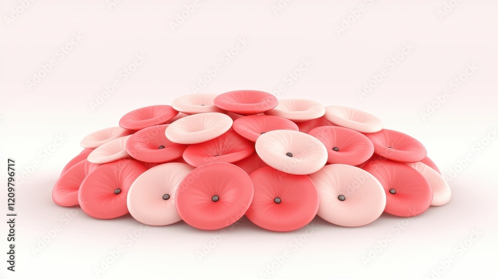 Abstract Design of Round Shapes in Red Abstract Design of Round Shapes in Red