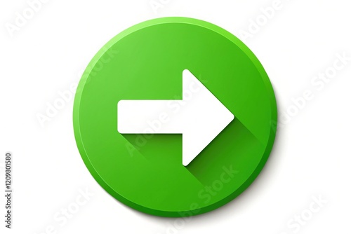 Free Download Green Circle Right Arrow Icon: Direction & Progress Indicator for Website & Presentations - GFXLoad