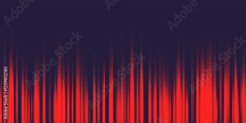 Monochrome round particles on a dark background. Abstract background. Halftone background.