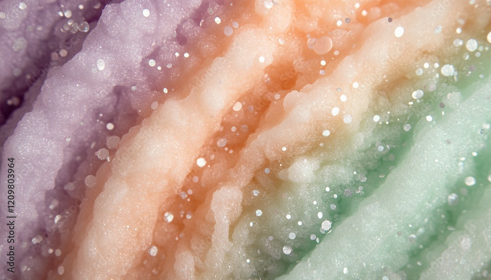 Obraz premium Pastel Swirled Foam with Glitter Accents