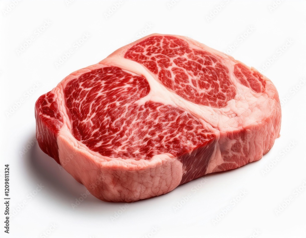 wagyu A5 beef cut perfect marbling quality on isolated white background wagyu A5 beef cut perfect marbling quality on isolated white background