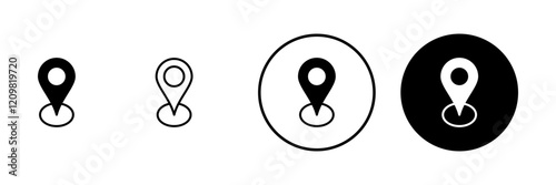 Address icon vector. home location sign and symbol. pinpoint