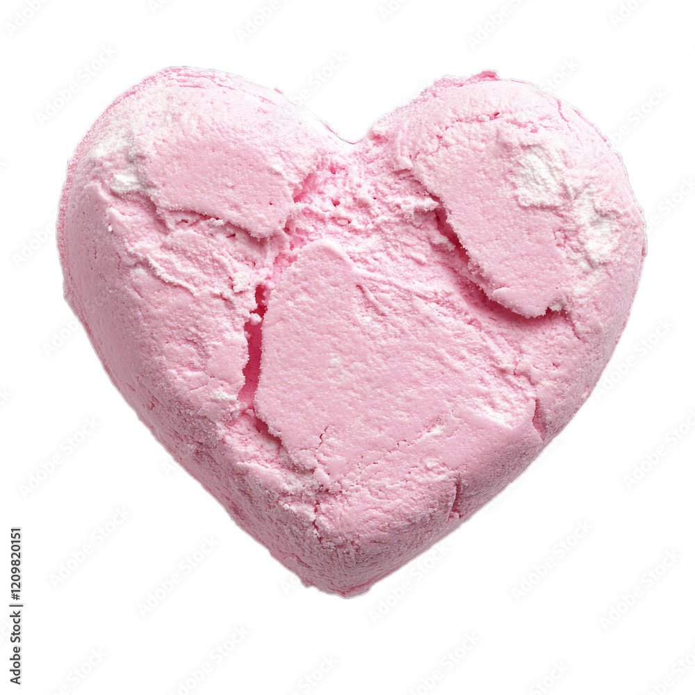 Pink heart shaped marshmallows isolated from background Pink heart shaped marshmallows isolated from background