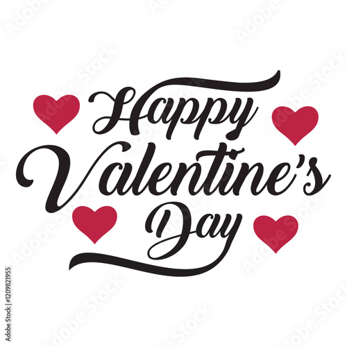 Happy Valentines day typography