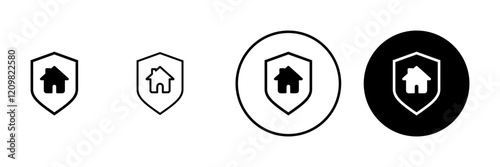 house insurance icon vector. house protection sign and symbol