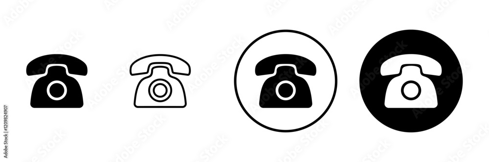 Telephone icon vector. phone sign and symbol