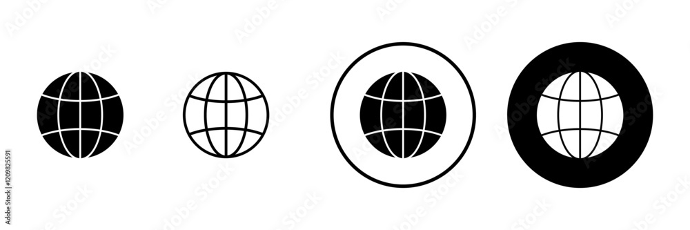 Fototapeta premium Web icon vector. go to web sign and symbol. web click icon. Global search icon