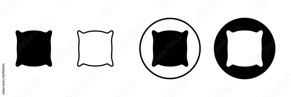 Pillow icon vector. Pillow sign and symbol. Comfortable fluffy pillow Pillow icon vector. Pillow sign and symbol. Comfortable fluffy pillow