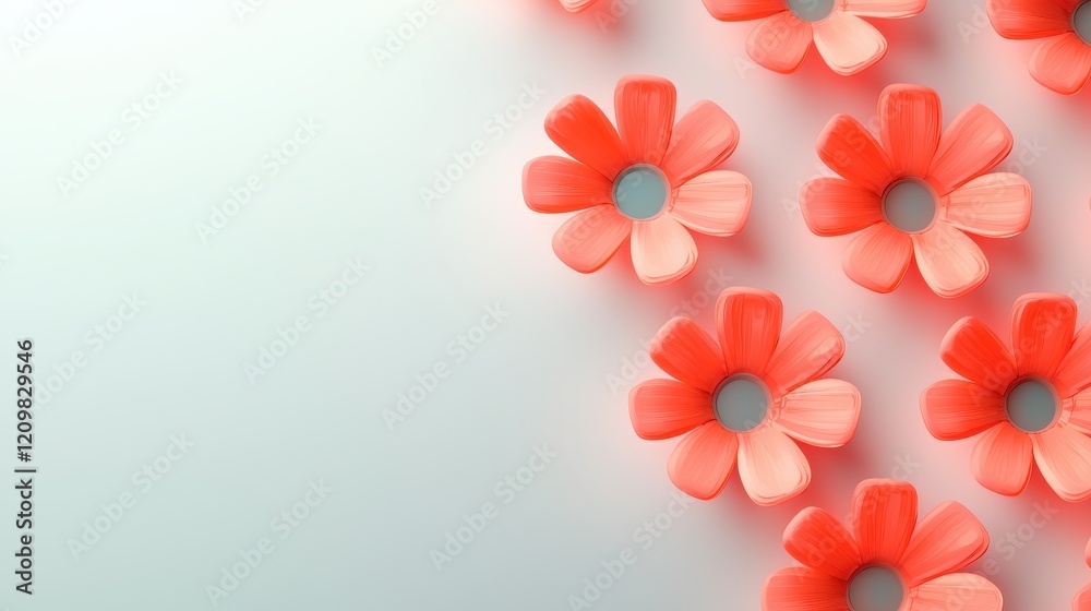 Naklejka premium Colorful Floral Arrangement on Background
