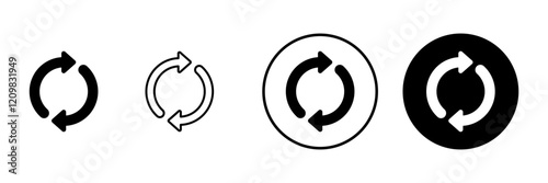 Refresh icon vector. Reload sign and symbol. Update icon.