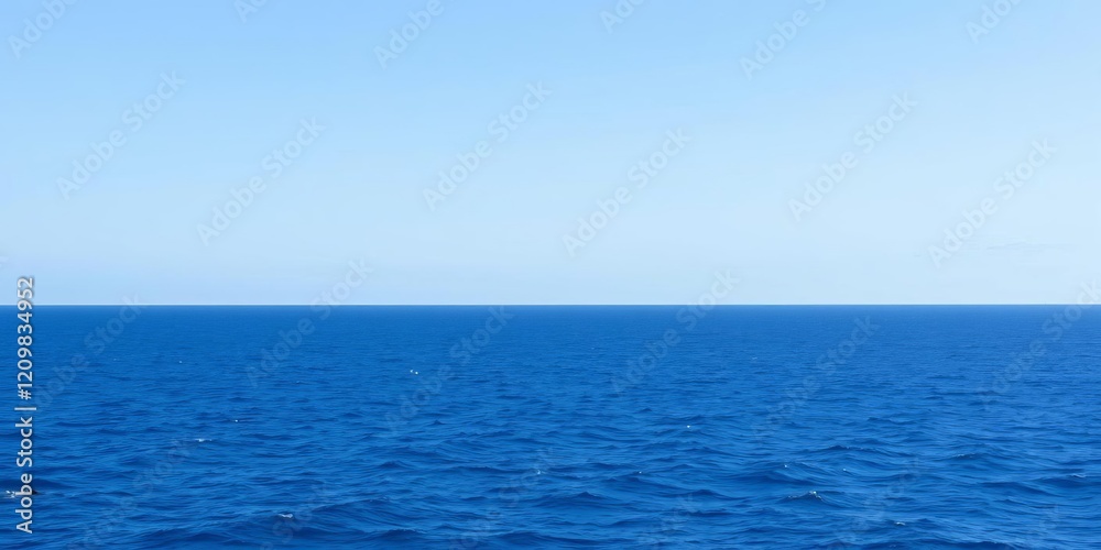 Obraz premium Tranquil view of azure ocean divided by white line, water, tranquil