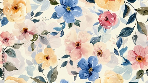 Elegant Seamless Vintage Retro Flower Pattern for Design Projects
