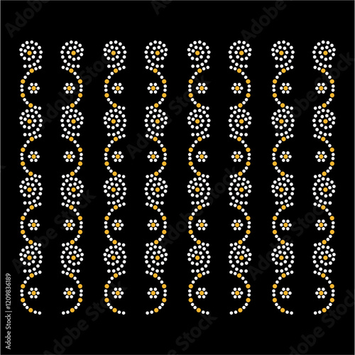 Rhinestone applique collar design for t-shirt or blouse hot-fix transfer. Abstract beautiful glitter applique rhinestone motif.	
