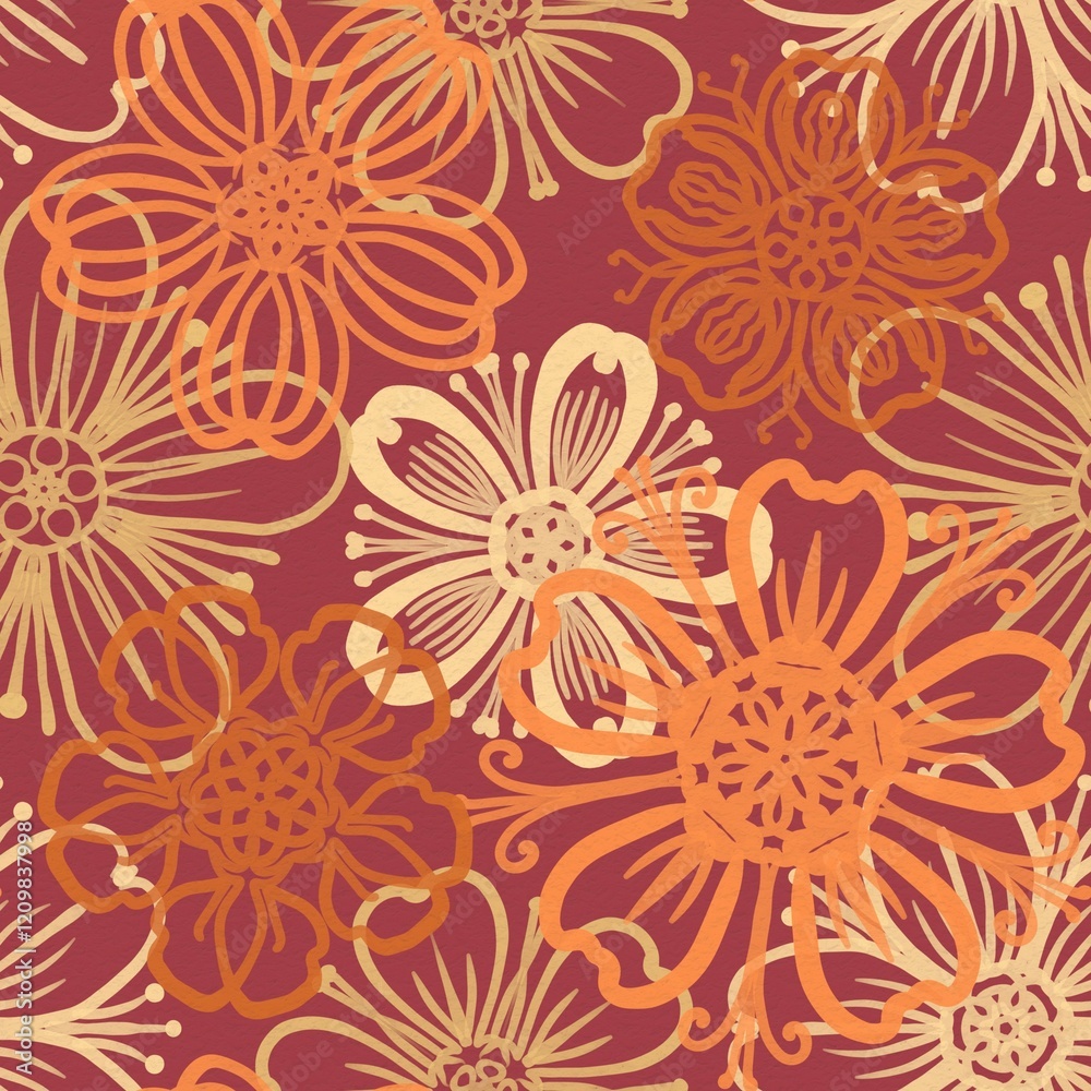 Obraz premium seamless floral pattern