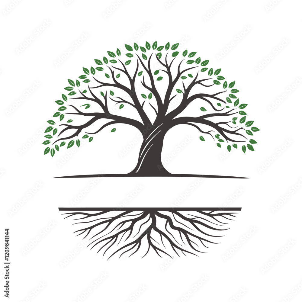 Fototapeta premium Abstract Eco Tree Logo Vector Artwork