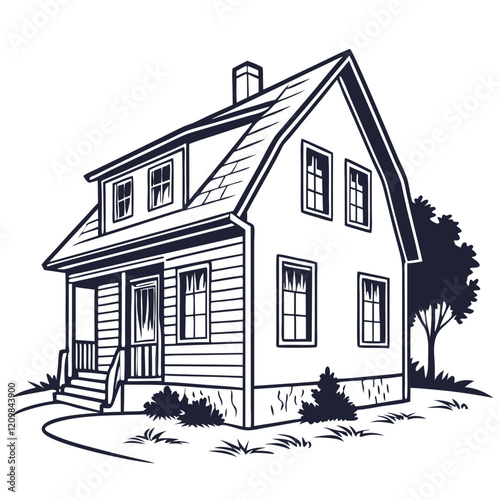 house vector, transparent background