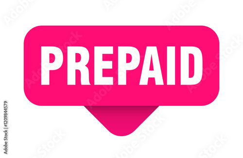 prepaid sticker. prepaid sign on transparent background