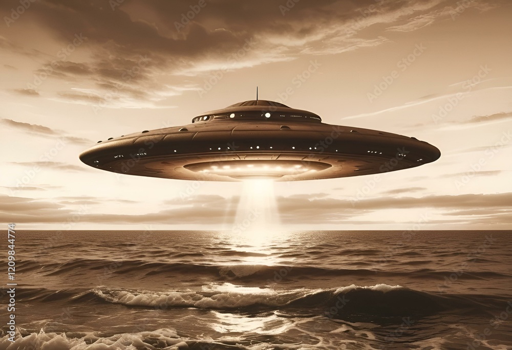 ufo over the sea ufo over the sea