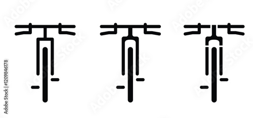 Racing bike or mountain biker route and bicycle pedals. Tace tour. Sport icon. World Bicycle day, health day. Sport tools or Cyclist, cycling symbol. For school, work or holiday, vacation.