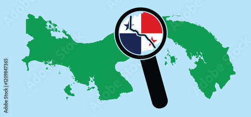 Panama political map. Panama canal, 81 kilometers long canal that divides the country in two. This allows shipping to take a short route between the Pacific Ocean and the Caribbean Sea. Conflict.