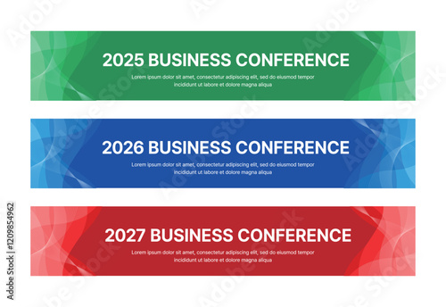 Set of business banner design templates in modern, abstract pattern style for seminar, conference, workshop, event and presentations. Layout design template for banner, flyer, brochure, panel etc.