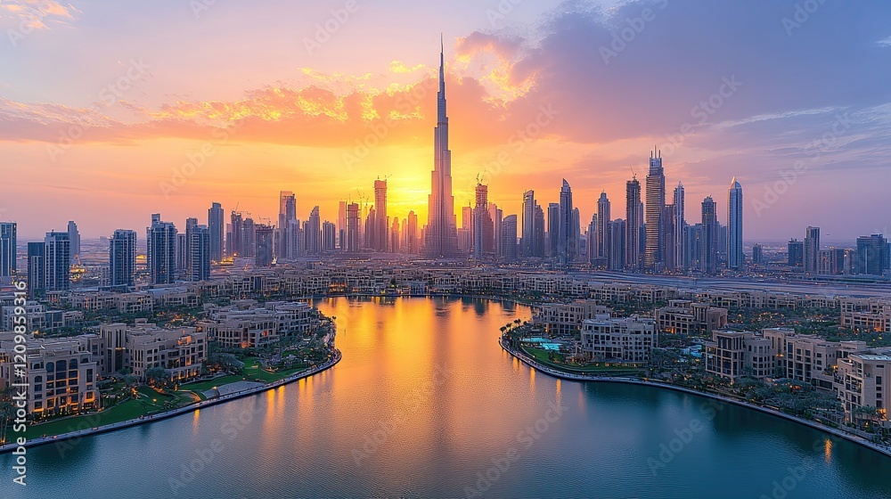 Experience a panoramic view of a vibrant cityscape at sunset, with warm hues casting a golden glow over the urban landscape, highlighting the beauty of the skyline. Experience a panoramic view of a vibrant cityscape at sunset, with warm hues casting a golden glow over the urban landscape, highlighting the beauty of the skyline.