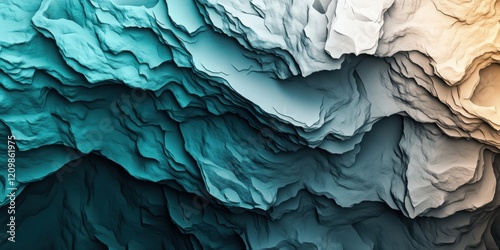 Wallpaper Mural Abstract Teal and Beige Layered Rock Formation Texture Background Image Torontodigital.ca