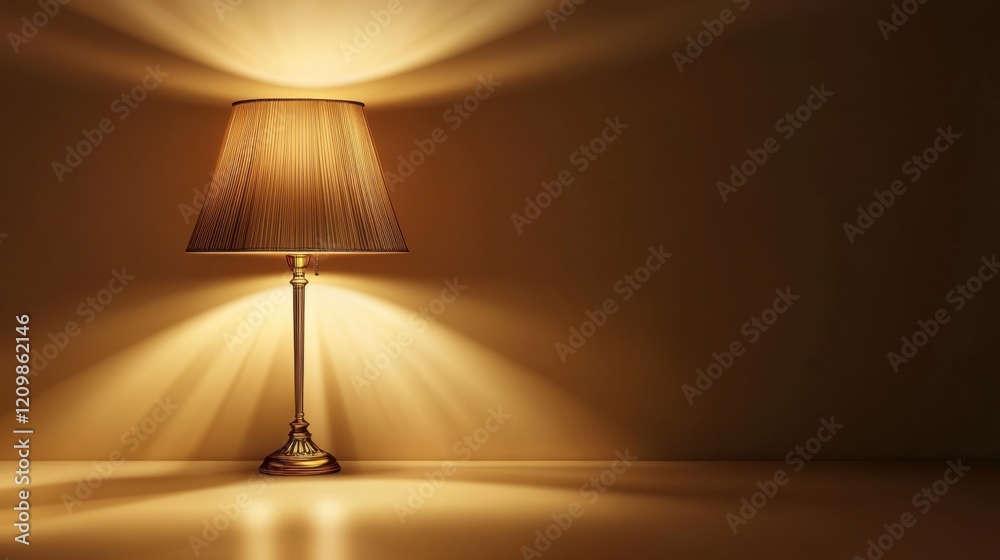 Elegant table lamp casting warm light in a cozy interior setting Elegant table lamp casting warm light in a cozy interior setting
