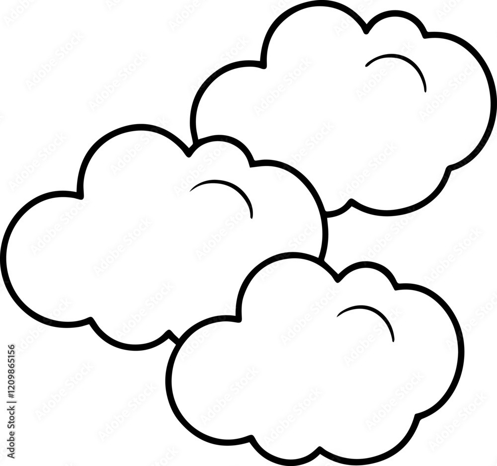 cloud shapes outline vector illustration cloud shapes outline vector illustration