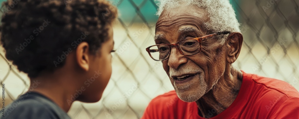 Obraz premium A retired athlete passing on their knowledge and skills to the next generation, their legacy living on.