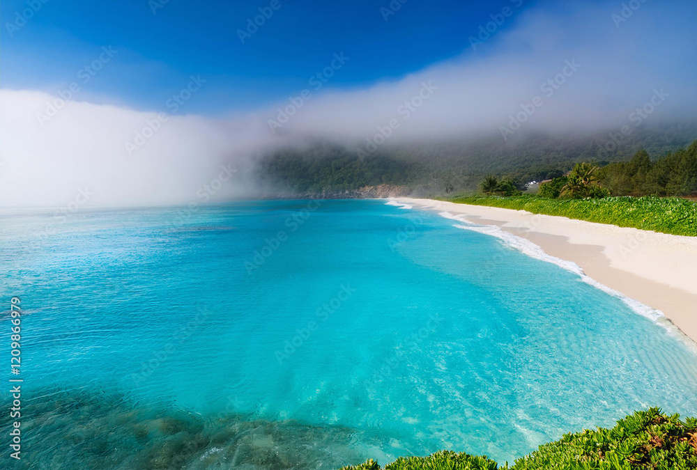 Obraz premium 海岸の背景画像３