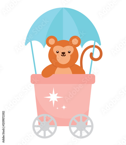 baby shower monkey cartoon