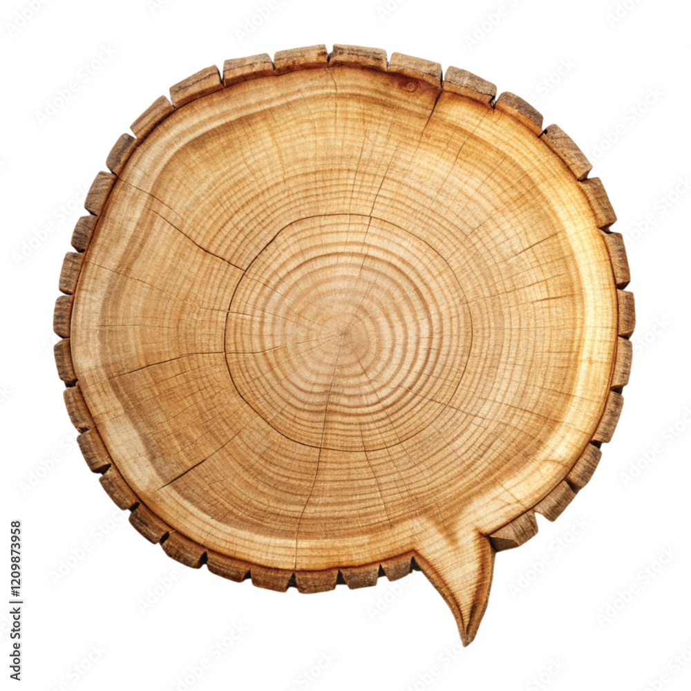 Fototapeta premium Wooden Speech Bubble
