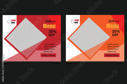 Social media food template design
