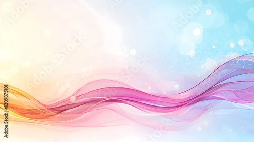 Dynamic abstract background in pastel colors vibrant flowing wave design artistic environment
