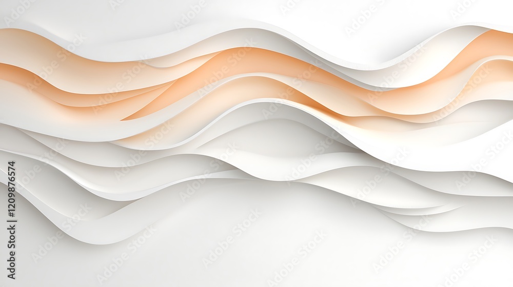 Obraz premium Elegant abstract background in pastel colors digital art soft waves creative environment