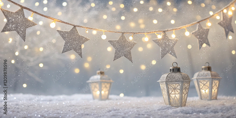 Fototapeta premium A Glittery Vintage Lights Background for Stylish Designs