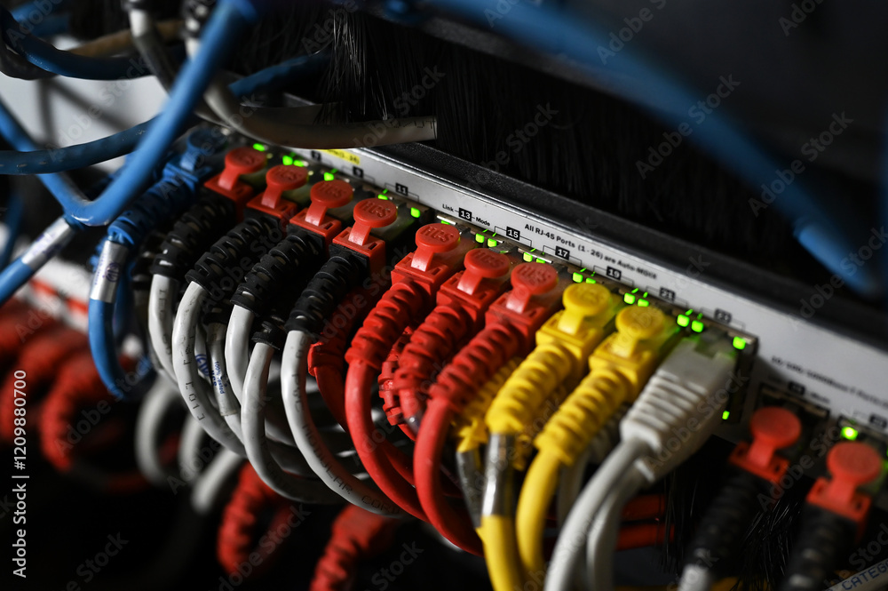 server cables, server room, internet network, computer network server cables, server room, internet network, computer network